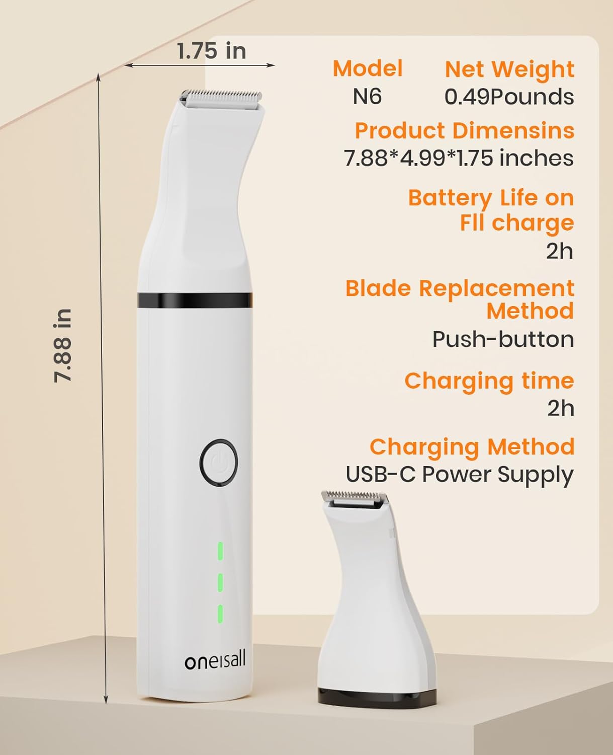 Dog Paw Trimmer, Double Blades, Paws, Eyes, Ears, Face, Rump