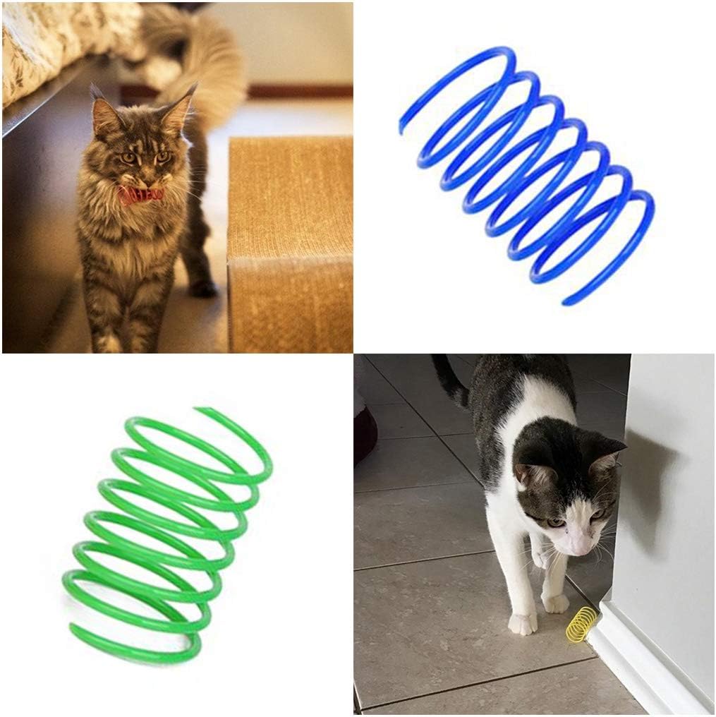 Cat Spiral Spring, 12 Pc Cat Creative Toy to Kill Time and Keep Fit, Hunting Kitten Toys