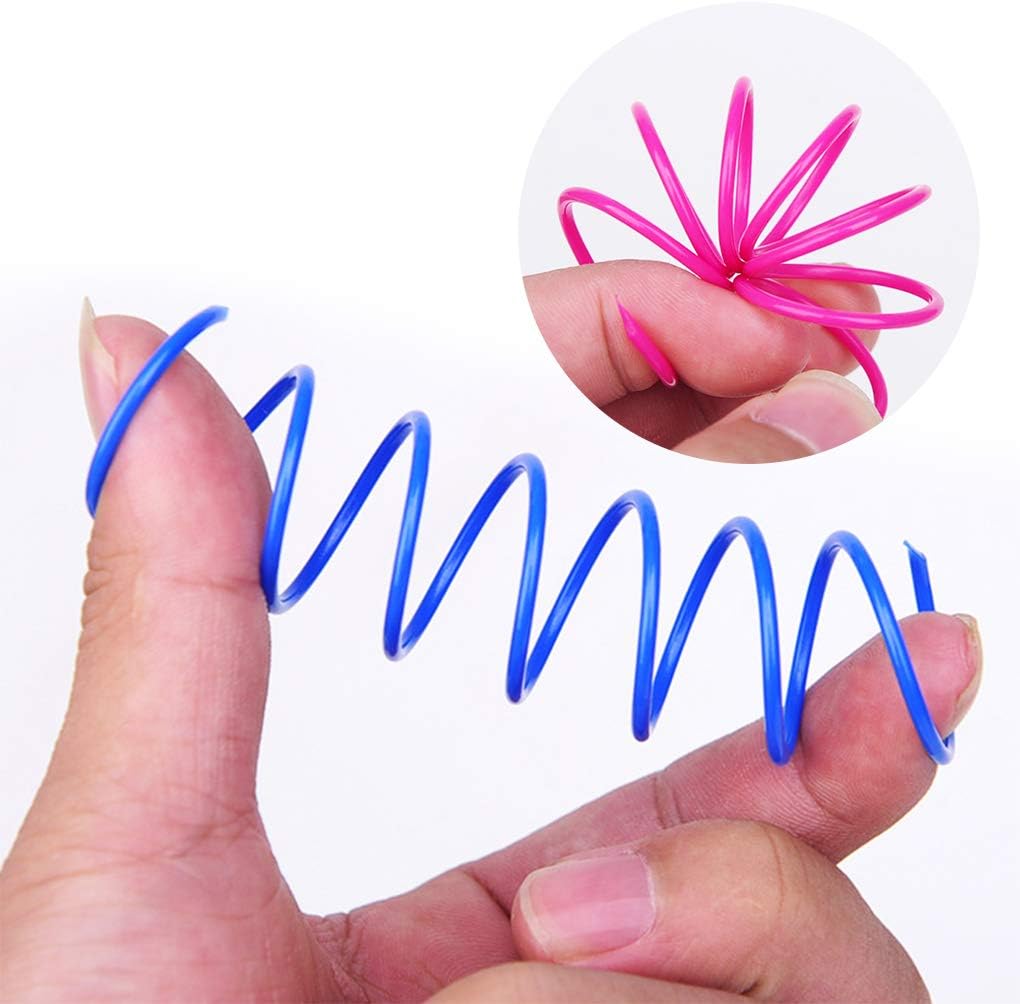Cat Spiral Spring, 12 Pc Cat Creative Toy to Kill Time and Keep Fit, Hunting Kitten Toys
