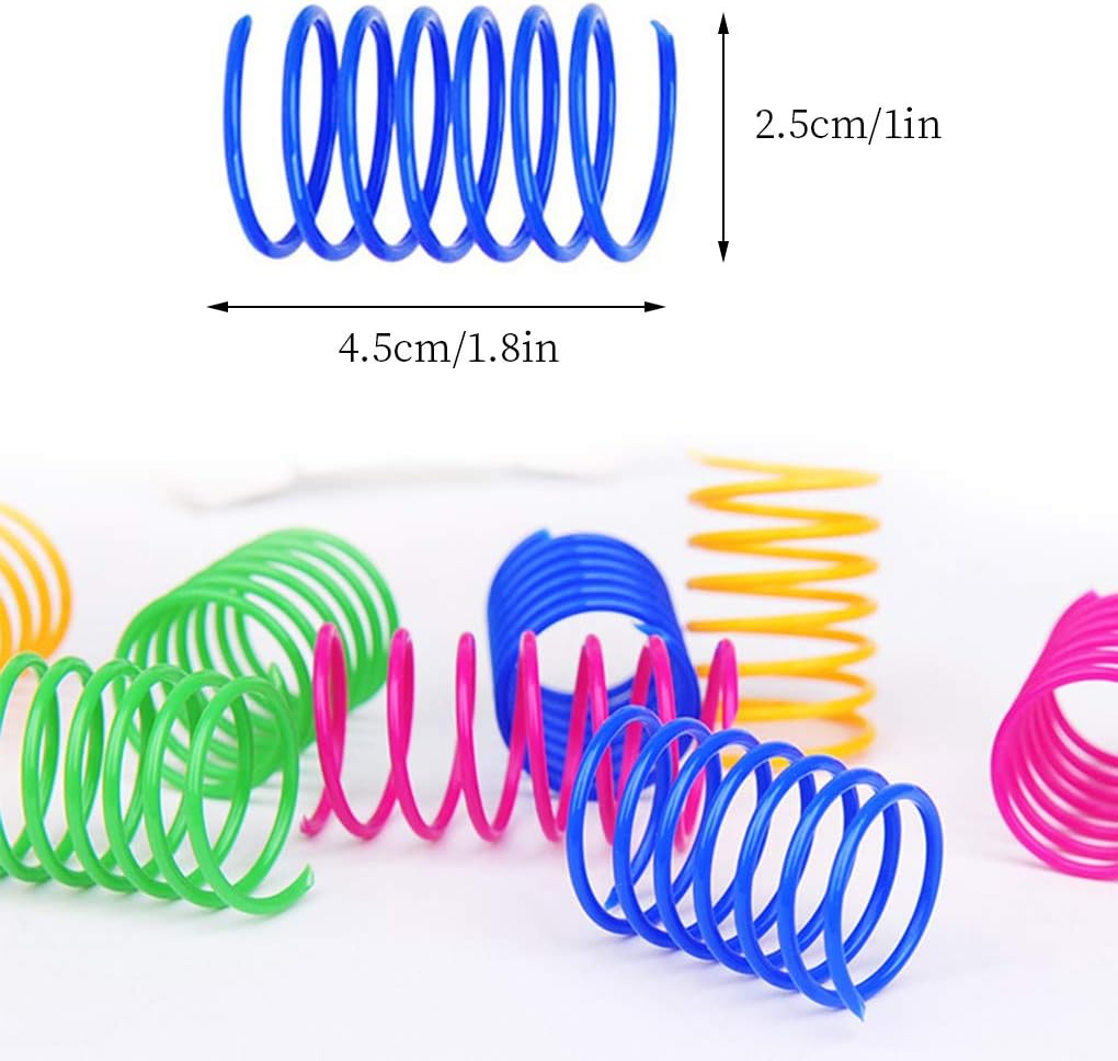 Cat Spiral Spring, 12 Pc Cat Creative Toy to Kill Time and Keep Fit, Hunting Kitten Toys