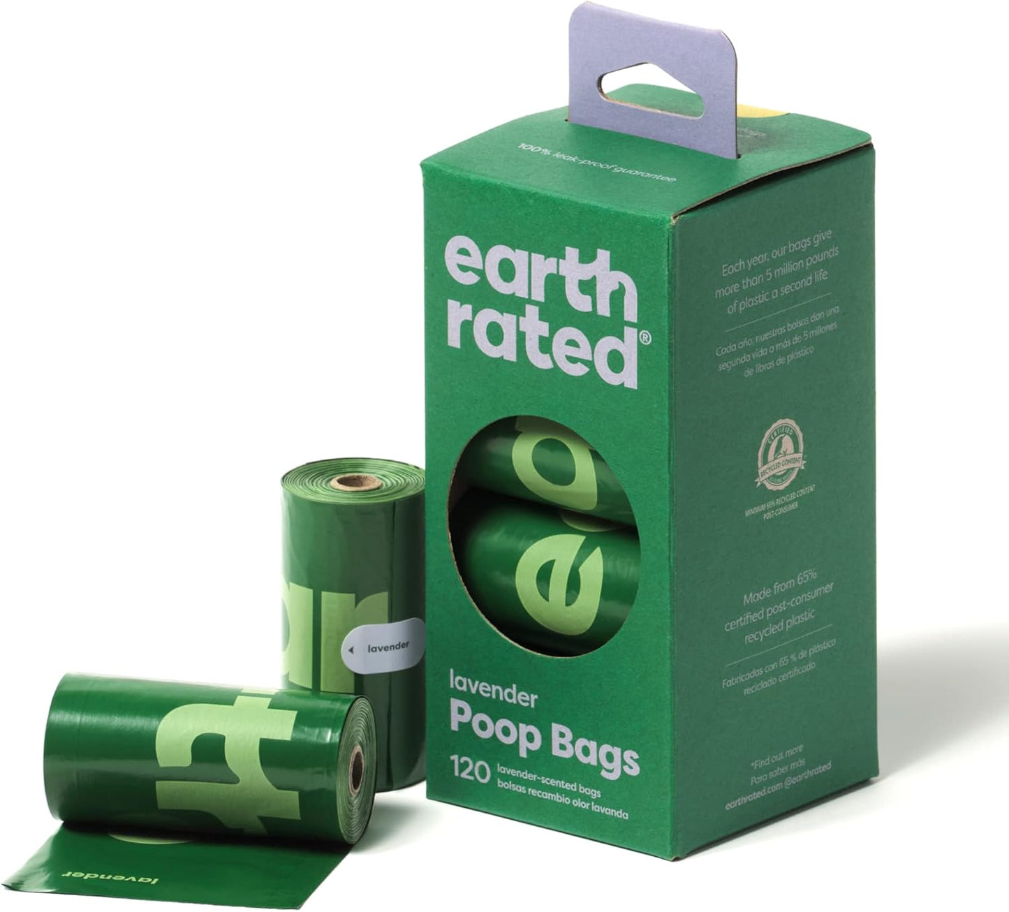 Dog Poop Bags, Guaranteed Leak Proof and Extra Thick Waste Bag Refill Rolls for Dogs, Lavender Scented, 270 Count