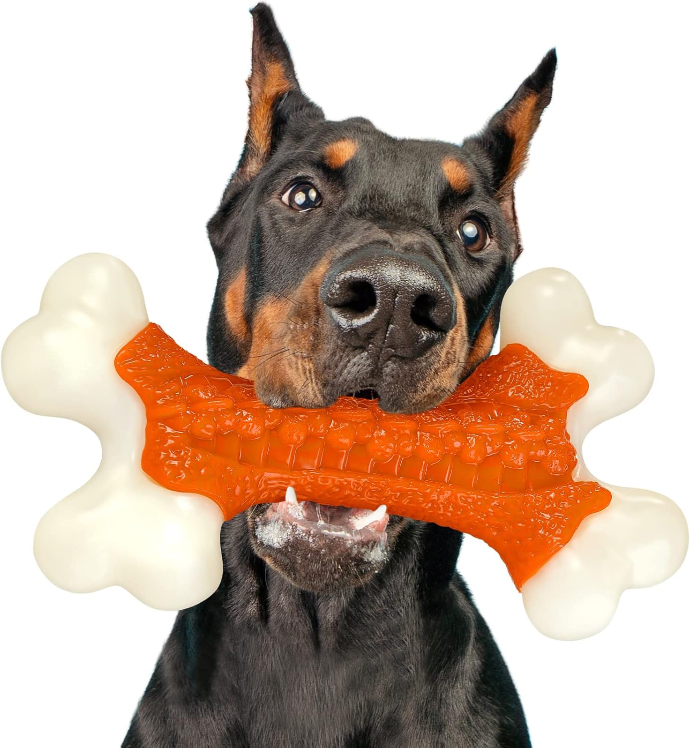 Tough Dog Toys, Toys for Aggressive Chewers Large Breed, Bone Toy Nylon Dogs Almost Indestructible