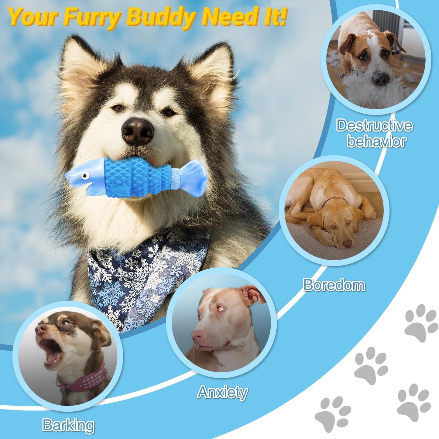 Tough Dog Toys for Aggressive Chewers Large Breed, Indestructible Dog Toys for Large Dogs