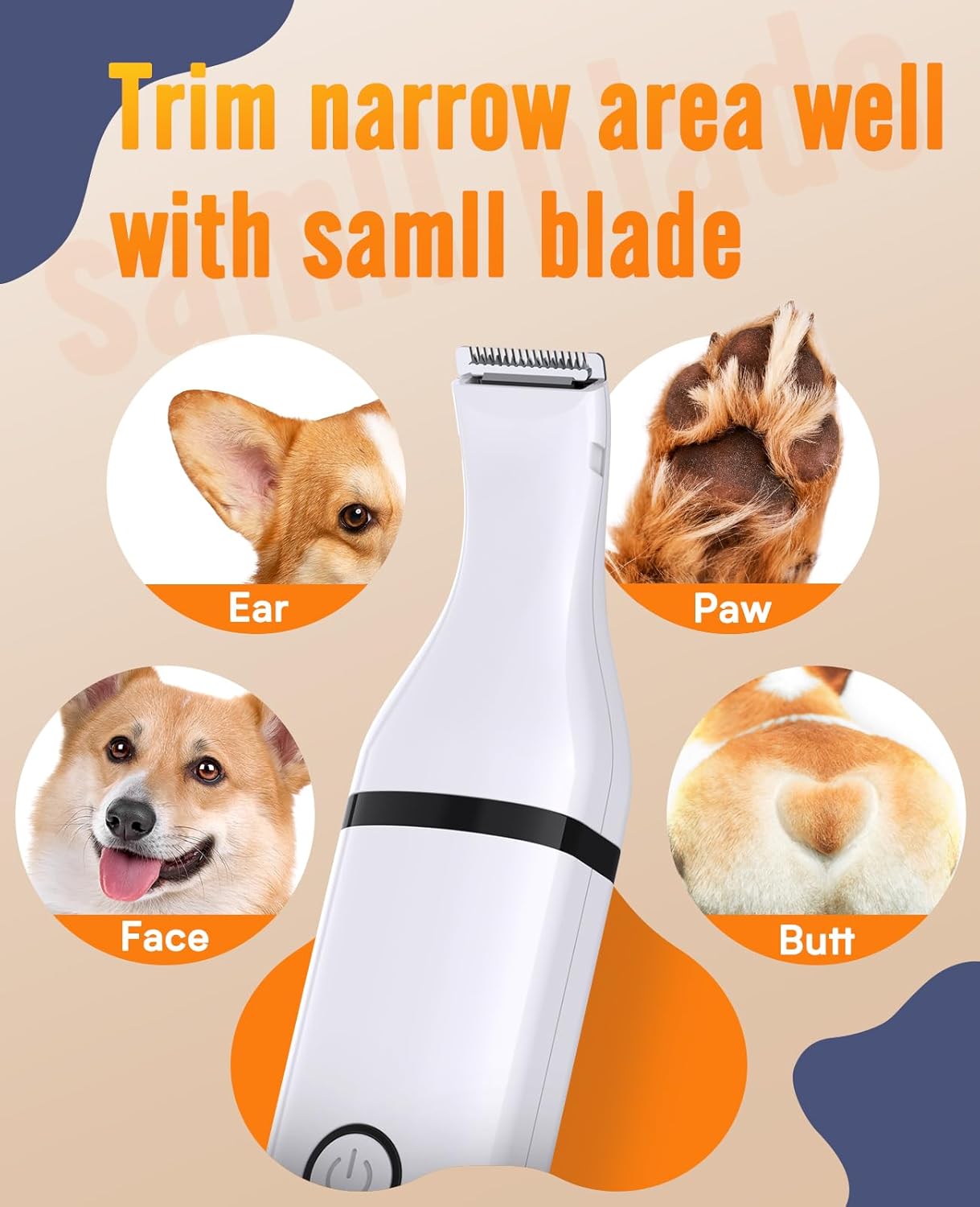 Dog Paw Trimmer, Double Blades, Paws, Eyes, Ears, Face, Rump