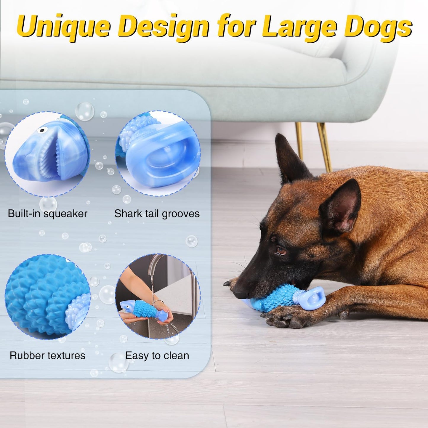 Tough Dog Toys for Aggressive Chewers Large Breed, Indestructible Dog Toys for Large Dogs