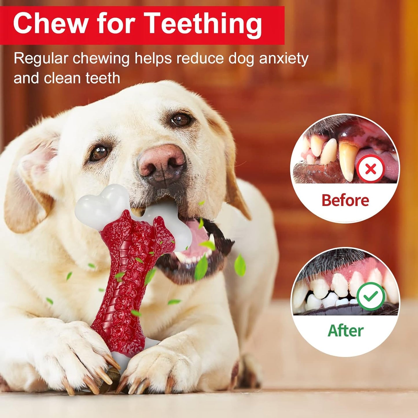 Tough Dog Toys, Toys for Aggressive Chewers Large Breed, Bone Toy Nylon Dogs Almost Indestructible