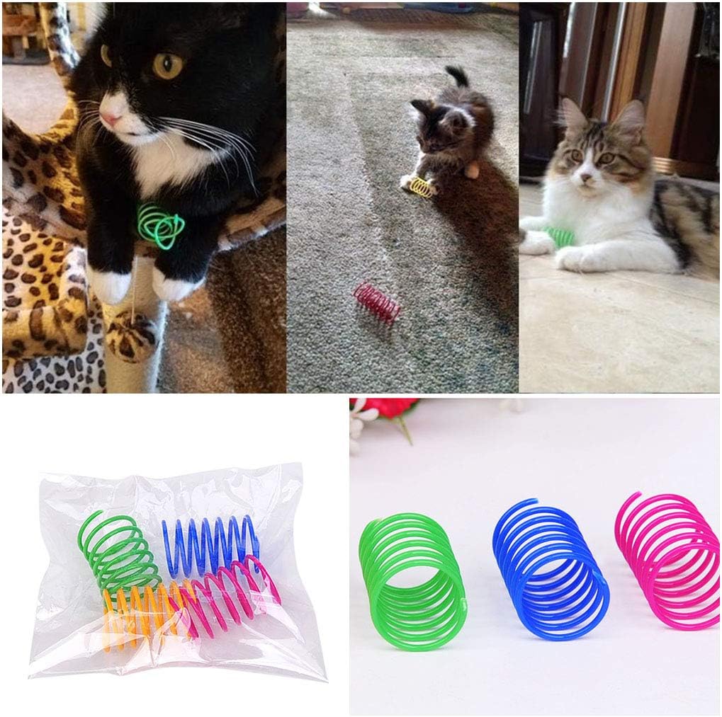 Cat Spiral Spring, 12 Pc Cat Creative Toy to Kill Time and Keep Fit, Hunting Kitten Toys