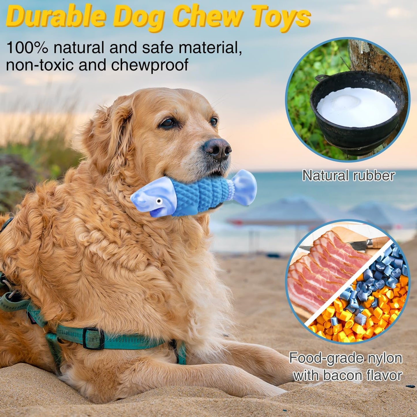 Tough Dog Toys for Aggressive Chewers Large Breed, Indestructible Dog Toys for Large Dogs