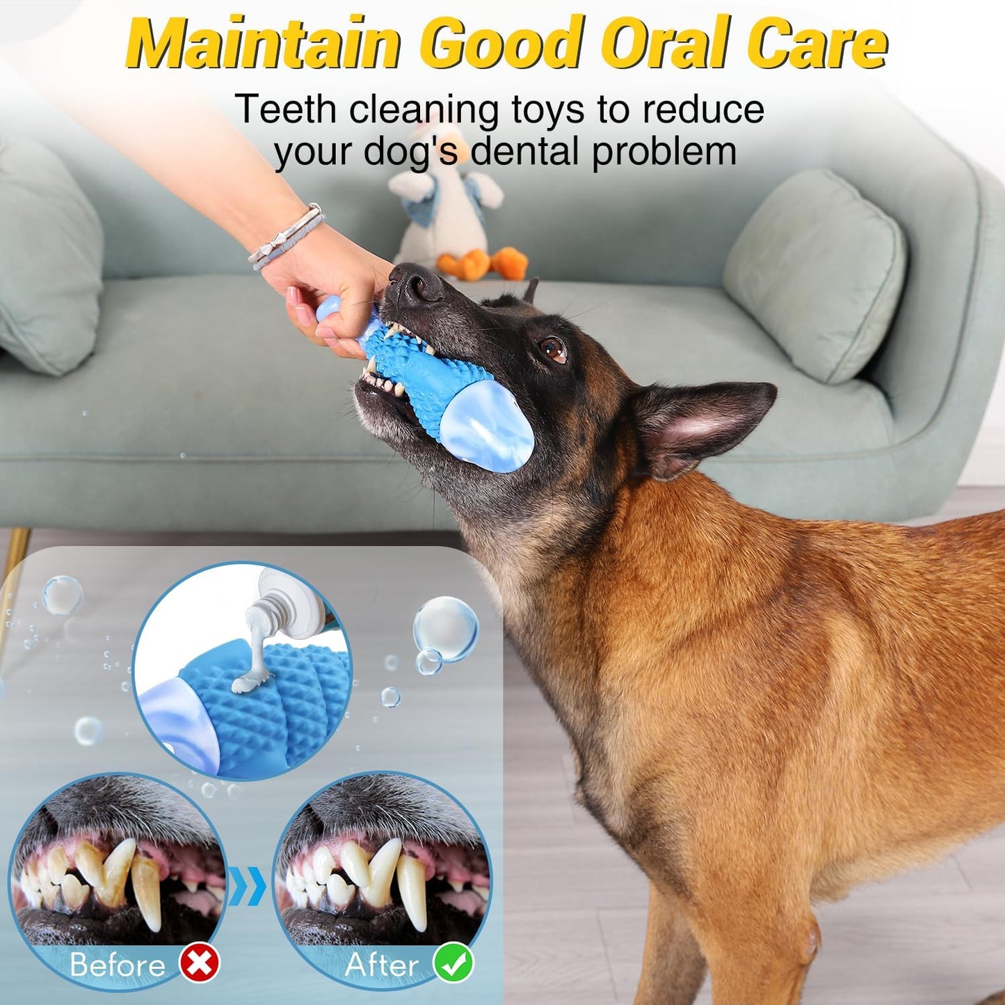 Tough Dog Toys for Aggressive Chewers Large Breed, Indestructible Dog Toys for Large Dogs