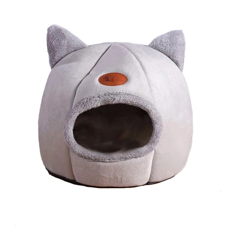Deep Sleep Comfort in Winter Cat Bed, Cozy Cave Nest