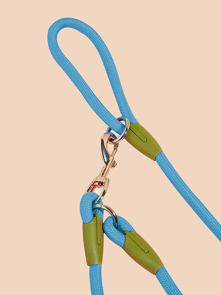 Reflective Nylon Leashes Dogs Chain Traction Rope Leads for Running & Walking Free Hands