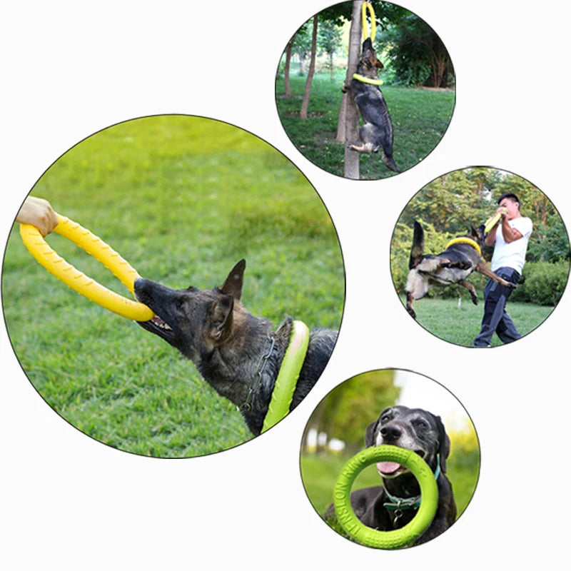 Dog Flying Disk Training Ring Puller Anti-Bite for Aggressive Chewing