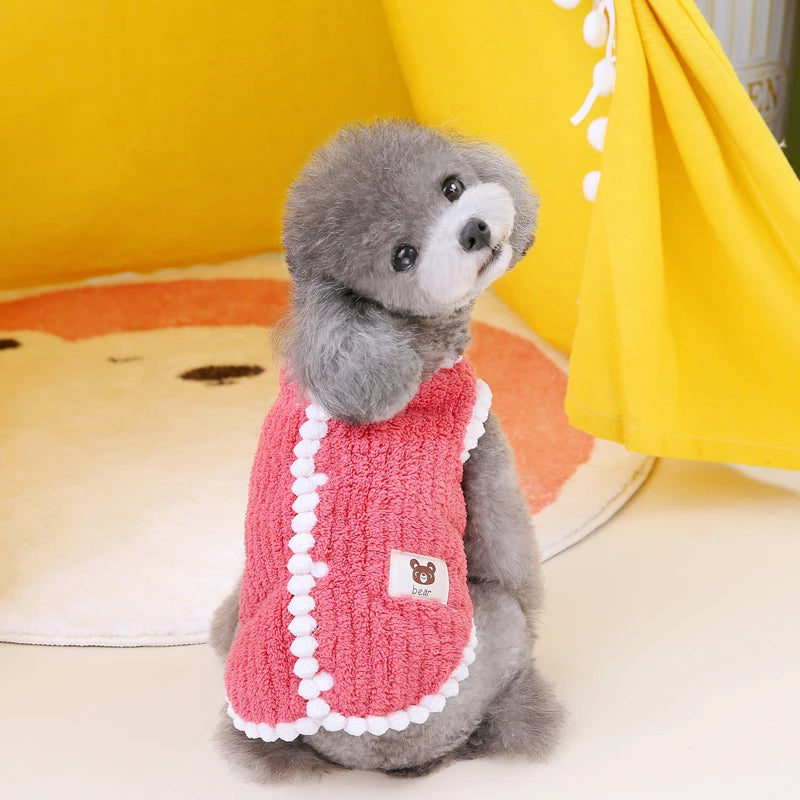 Soft Dog Cat Jacket Vest, Winter Clothes Chihuahua Coat, Warm Clothing