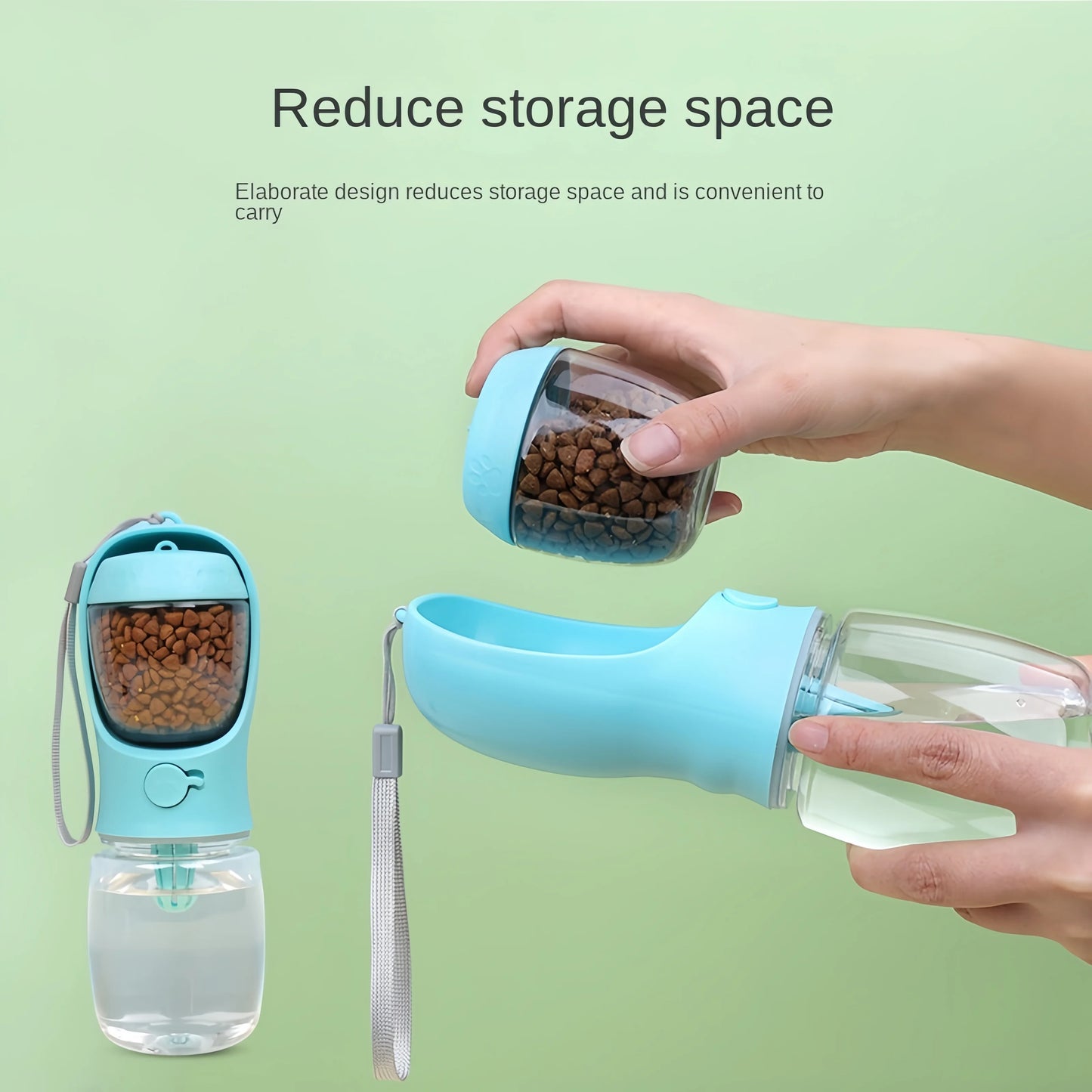 Portable Water Bottle with Storage Food & Water Container