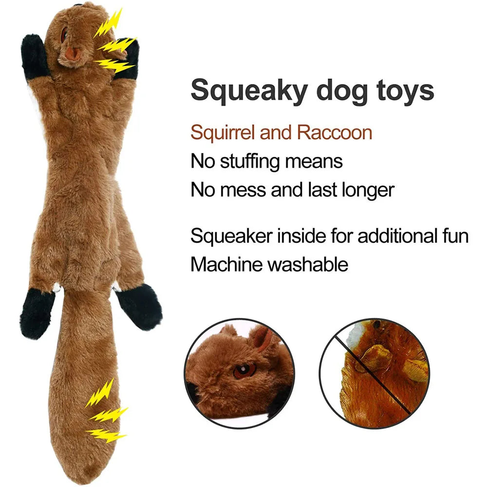 Dog Toy with Squeakers, Durable Plush Squeaky Chew Toy