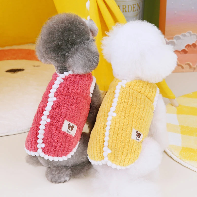 Soft Dog Cat Jacket Vest, Winter Clothes Chihuahua Coat, Warm Clothing