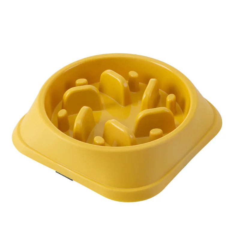 Dog & Cat Slow Food Bowl, Healthy Round Anti-choking Thickened & Non-Slip