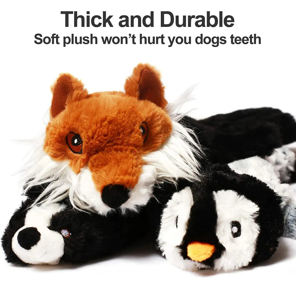 Dog Toy with Squeakers, Durable Plush Squeaky Chew Toy