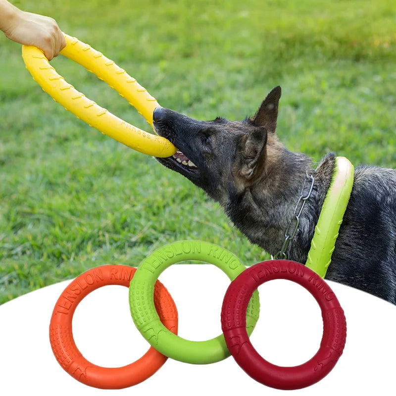 Dog Flying Disk Training Ring Puller Anti-Bite for Aggressive Chewing