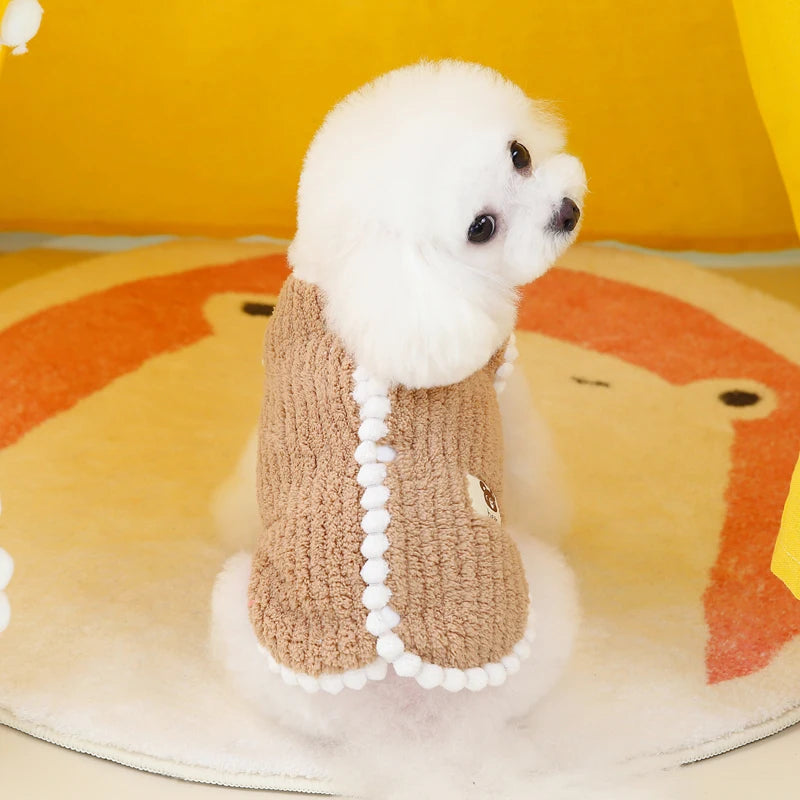Soft Dog Cat Jacket Vest, Winter Clothes Chihuahua Coat, Warm Clothing