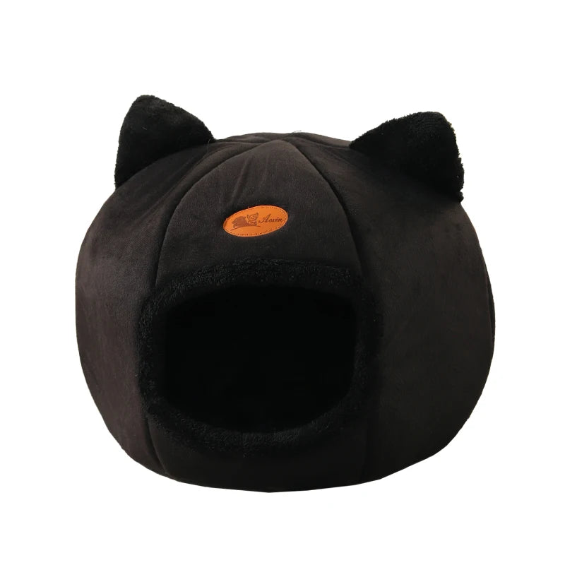 Deep Sleep Comfort in Winter Cat Bed, Cozy Cave Nest