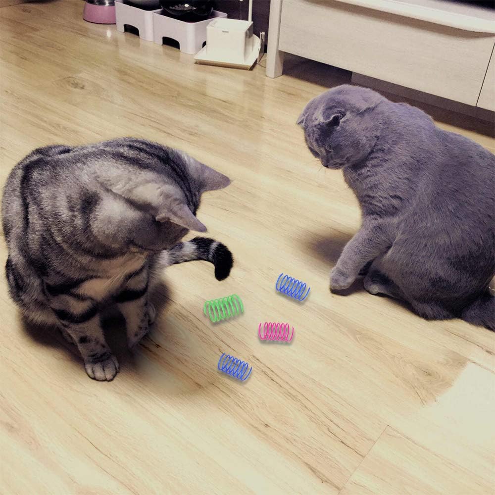 Cat Spiral Spring, 12 Pc Cat Creative Toy to Kill Time and Keep Fit, Hunting Kitten Toys