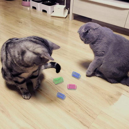 Cat Spiral Spring, 12 Pc Cat Creative Toy to Kill Time and Keep Fit, Hunting Kitten Toys
