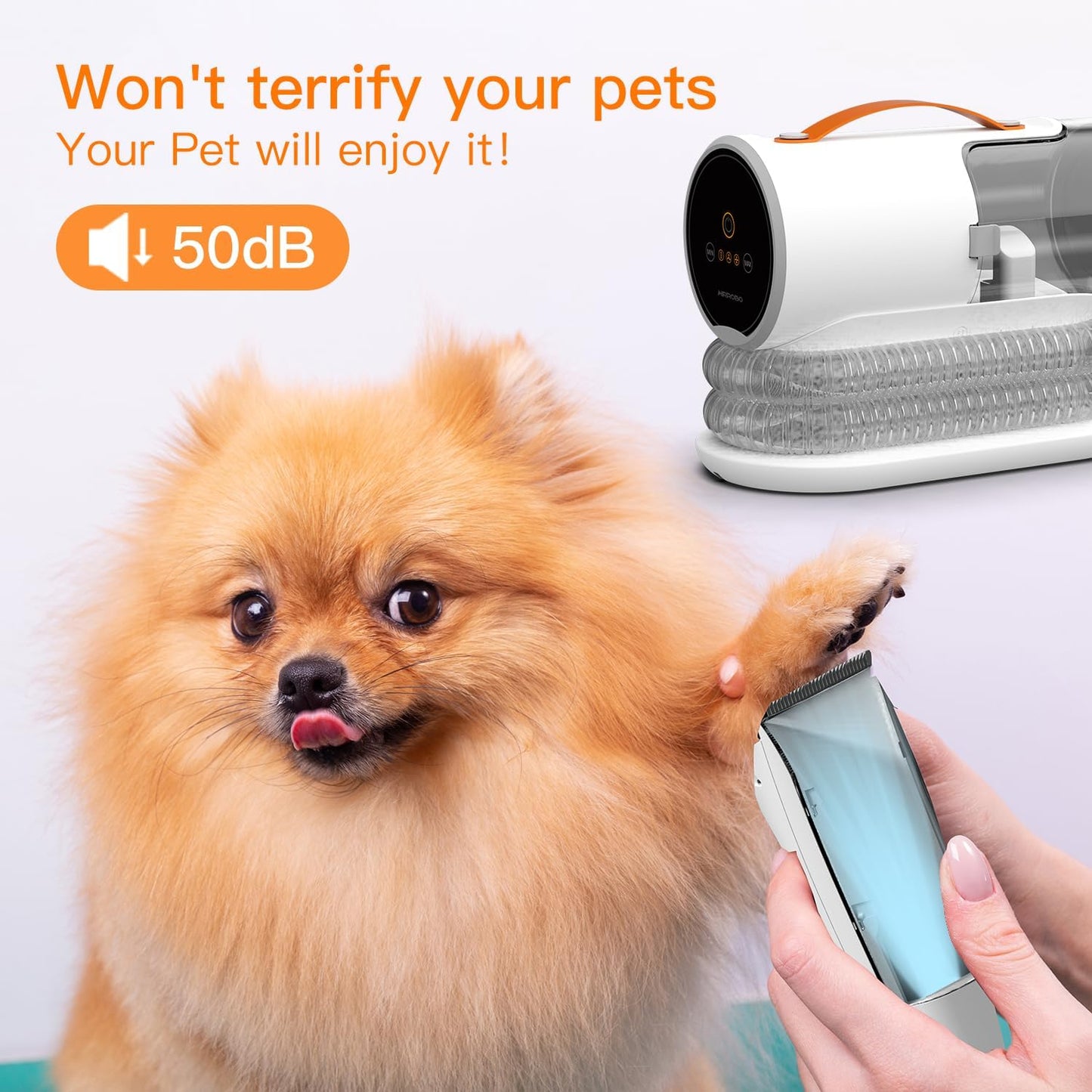 Dog Grooming Vacuum, Dog Grooming Kit,12000Pa Strong Pet Grooming Vacuum for Dogs, 2L Large Capacity Dog Vacuum for Shedding Grooming Hair, Dog Hair Vacuum, 5 Pet Grooming Tools, Quiet, Pg100
