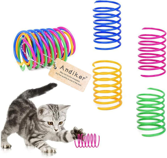 Cat Spiral Spring, 12 Pc Cat Creative Toy to Kill Time and Keep Fit, Hunting Kitten Toys