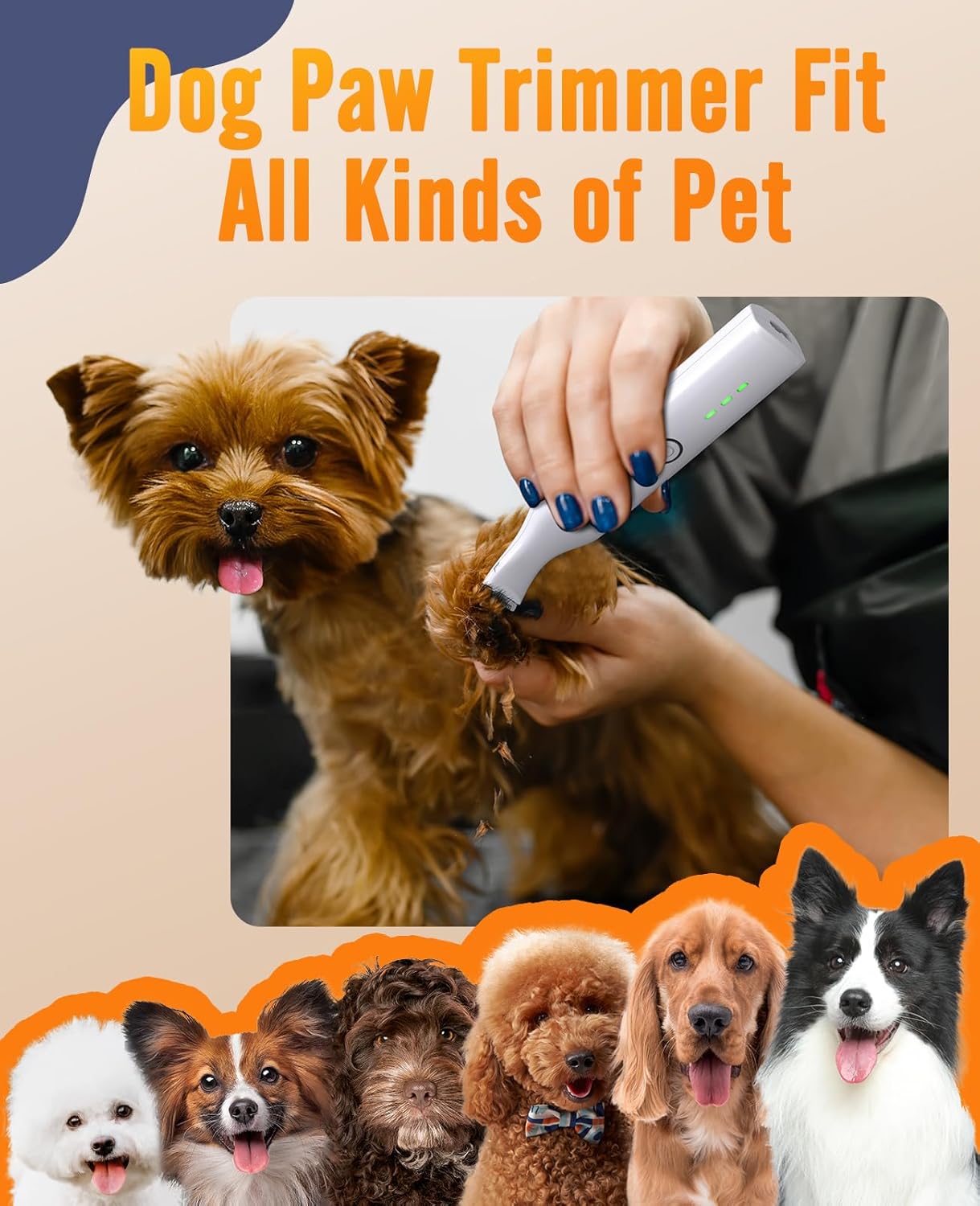 Dog Paw Trimmer, Double Blades, Paws, Eyes, Ears, Face, Rump