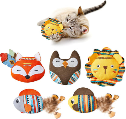 Cat Toys Saury Fish, 3 Pack Catnip Crinkle Sound Toys Soft and Durable, Interactive Cat Kicker Toys for Indoor Kitten Exercise 9.4 Inches for All Breeds