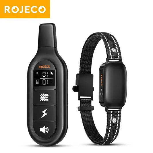 Electric Dog Training Collar, Digital Rechargeable Remote Control IPX7 Waterproof Vibrator, Bark Stop Shock Collar
