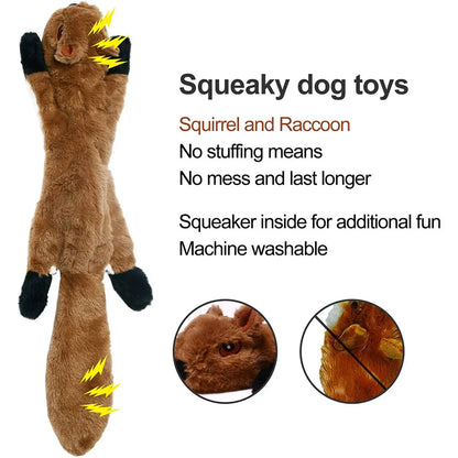 Dog Toy with Squeakers, Durable Plush Squeaky Chew Toy