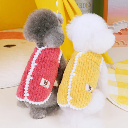Soft Dog Cat Jacket Vest, Winter Clothes Chihuahua Coat, Warm Clothing
